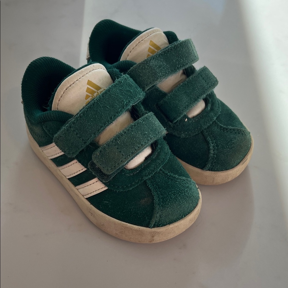 Adidas Kids Forest Green Velcro Sneakers
